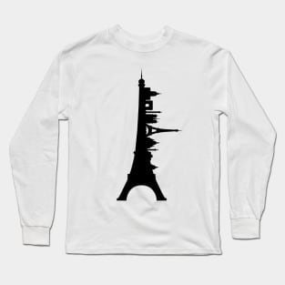 Paris Eiffel Tower Skyline Travel Tourism Long Sleeve T-Shirt